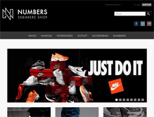 Tablet Screenshot of numbersneakers.com